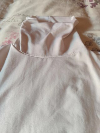 Jersey de Cuello Alto Blanco Talla M-L
