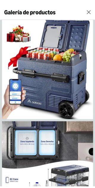 Nevera Portátil AAOBOSI 55L 12V/24V