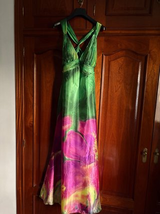Vestido de Fiesta Largo Estampado El Corte Inglés