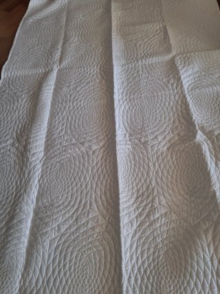 Copriletto trapuntato singolo bianco