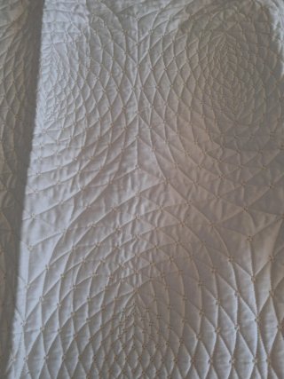 Copriletto trapuntato singolo bianco