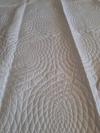 Copriletto trapuntato singolo bianco