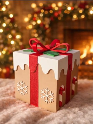 Caja de regalo navideña