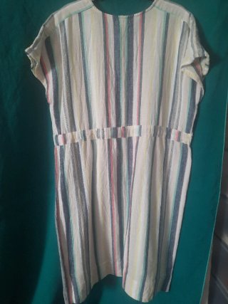 Vestido rayas lino Octubre T. L