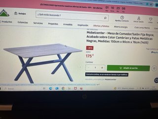 Mesa Comedor/Salón Madera y Metal
