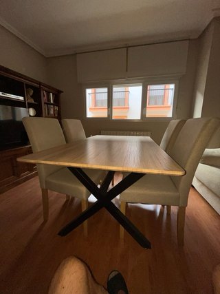 Mesa Comedor/Salón Madera y Metal