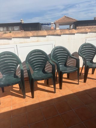 Set de 4 Sillas de Jardín Verdes