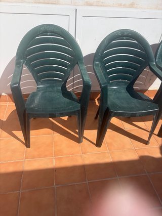 Set de 4 Sillas de Jardín Verdes