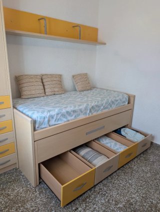 Cama Nido de Madera con Cajones