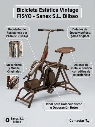 Bicicleta Estática Vintage FISYO Sanex