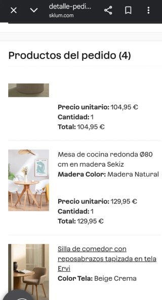 Mesa redonda madera SKLUM