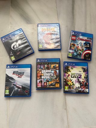 Lote 6 Giochi PS4: Gran Turismo, Knack, LEGO, GTA