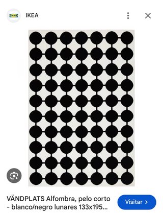 Tappeto IKEA VÄNDPLATS a pois bianco/nero
