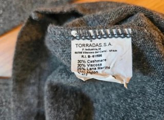 Jersey de Lana Gris Torradas Talla M