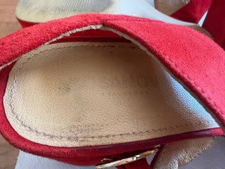 Sandalias de Tacón Rojas
