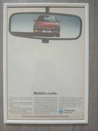 Cuadro Publicitario Volkswagen Golf GTI