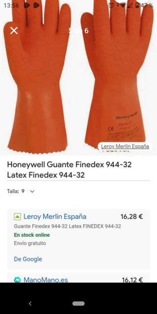Guantes de trabajo y químicos FineDex