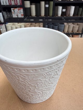 Maceta de Cerámica Blanca 12 cm