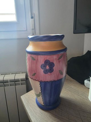 Jarrón de Cerámica Artesanal Pintado a Mano