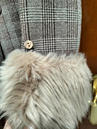 Abrigo Rinascimento con Lurex y Piel
