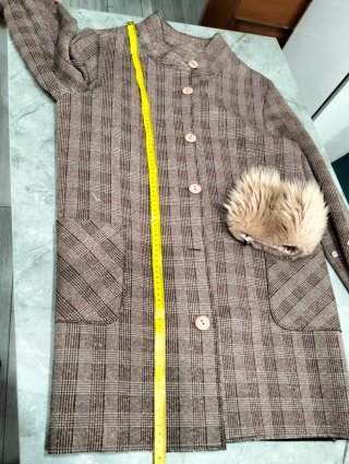 Abrigo Rinascimento con Lurex y Piel