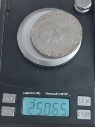 Moneda 5 Pesetas Plata Alfonso XIII 1890
