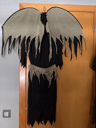 Disfraz Ángel de la Muerte Negro. Talla 8-10 años