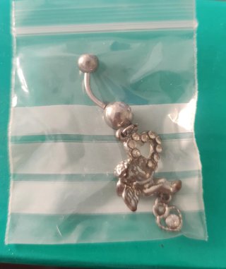 Piercing para Ombligo con Diseño de Ángel