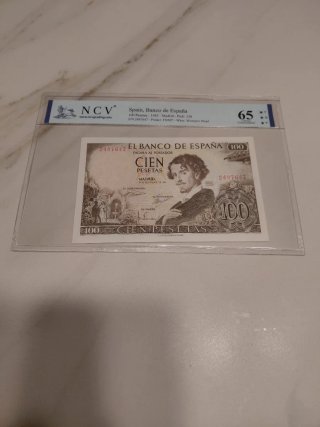 100 Pesetas España 1965 NCV 65