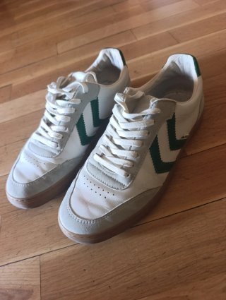 Zapatillas Hummel Blancas y Verdes Talla 40