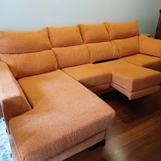 NEGOCIABLE Sofá Chaiselongue Naranja