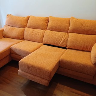 NEGOCIABLE Sofá Chaiselongue Naranja