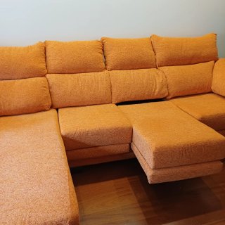 NEGOCIABLE Sofá Chaiselongue Naranja