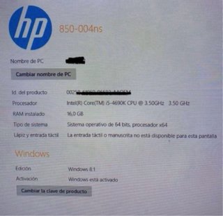 Ordenador de sobremesa HP