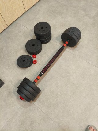 Juego de pesas y mancuernas 37 kg