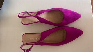 Zapatos Marypaz Tacon Bajo Rosa Talla 40