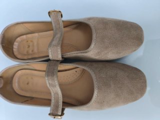 Bailarinas Merceditas de Ante Beige Talla 41