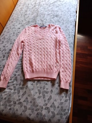 Polo Ralph Lauren Jersey Rosa Cable Knit