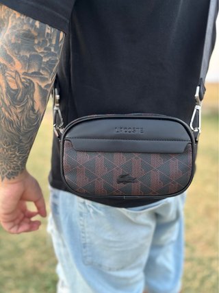Bolso Lacoste Negro & Rojo