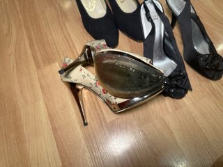 Lote 3 Pares Zapatos Tacón Talla 40