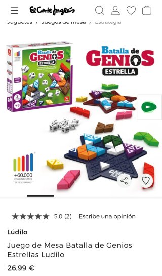 NUEVO. Juego de Mesa Batalla de Genios Estrella