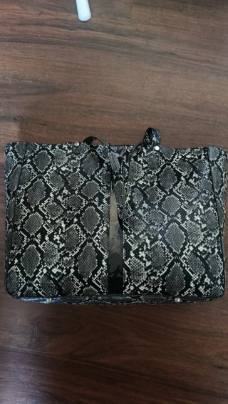 Bolso Grande Estructurado Estampado Piel
