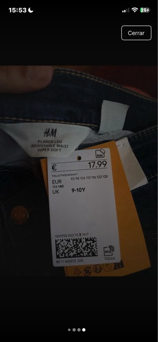 Pantalones vaqueros acampanados
