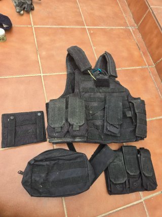 Chaleco Táctico Airsoft Negro