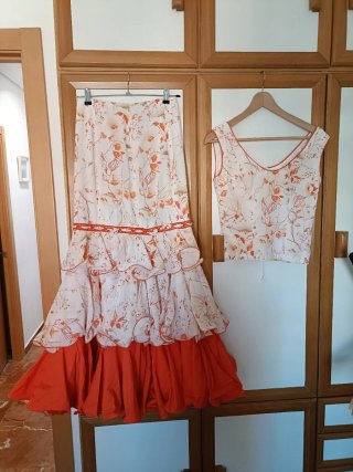 Traje de flamenca dos piezas