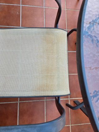 Mesa y Sillas Jardín Metal/Madera