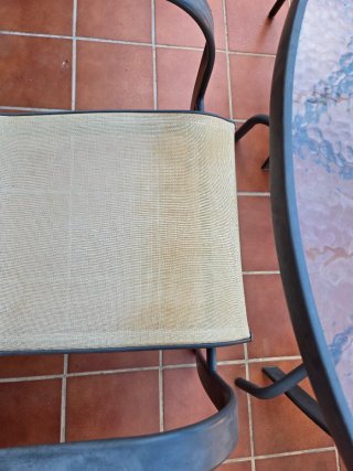 Mesa y Sillas Jardín Metal/Madera
