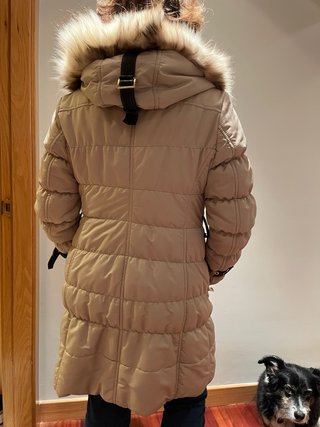 Abrigo Anna Biagini Piel y Pelo Beige