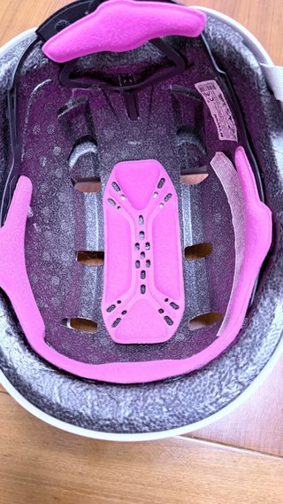 Casco Bicicleta Niña Blanco y Rosa