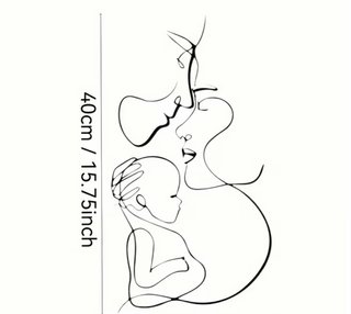 Pegatina Silueta Madre e Hijo